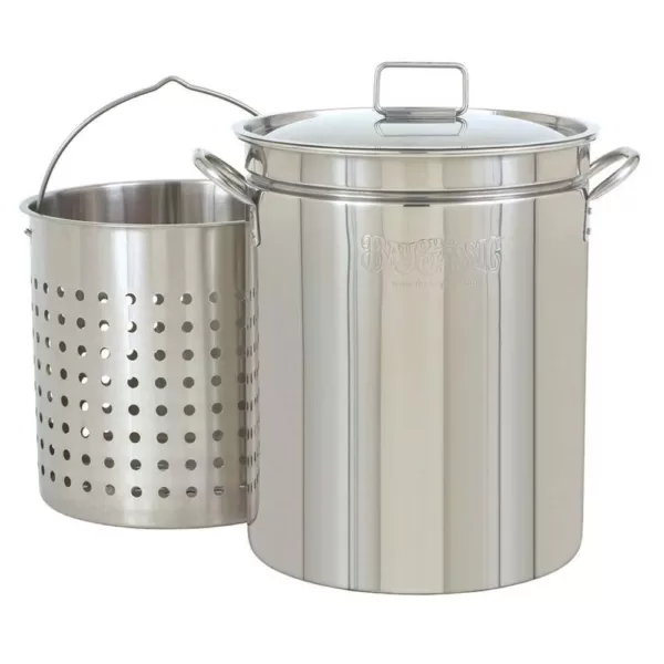 Bayou Classic 62 qt. Stainless Steel Stock Pot with Lid