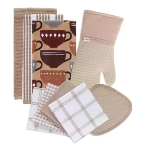 RITZ T-Fal Sand Cotton Kitchen Textile Set (Set of 9)