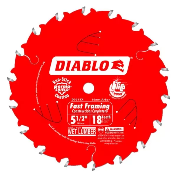 DIABLO 5-1/2 in. x 18-Teeth Framing Saw Blade