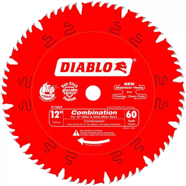 DIABLO 12 in. x 60-Teeth Combination Saw Blade