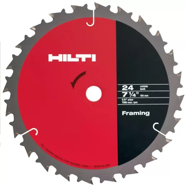 Hilti W-CSC 7-1/4 in. x 24-Teeth Circular Saw Framing Blades Contractor's (50-Pack)