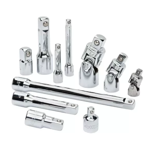 Husky 1/4, 3/8, and 1/2 in. Drive Master Accessory Set (11-Piece)