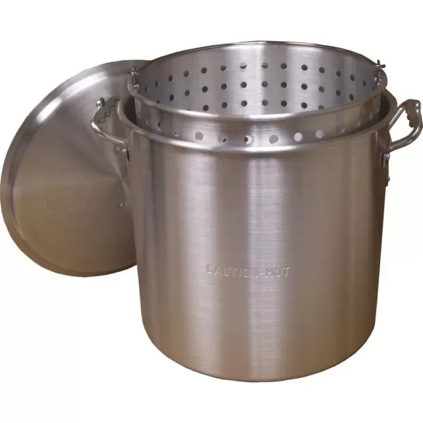 King Kooker 160 qt. Aluminum Stock Pot in Silver with Lid