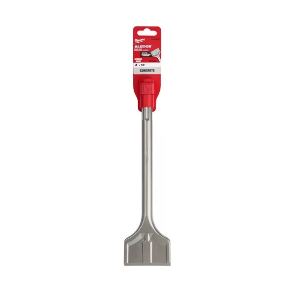 Milwaukee 3 in. x 12 in. SDS-Max SLEDGE Steel Scaling Chisel