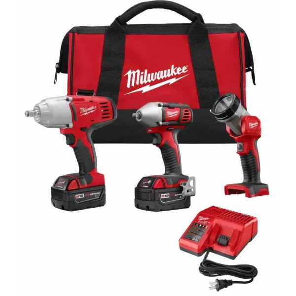 Milwaukee M18 18-Volt Lithium-Ion Cordless Combo Tool Kit (3-Tool) with (2) 3.0 Ah Batteries, (1) Charger, (1) Tool Bag