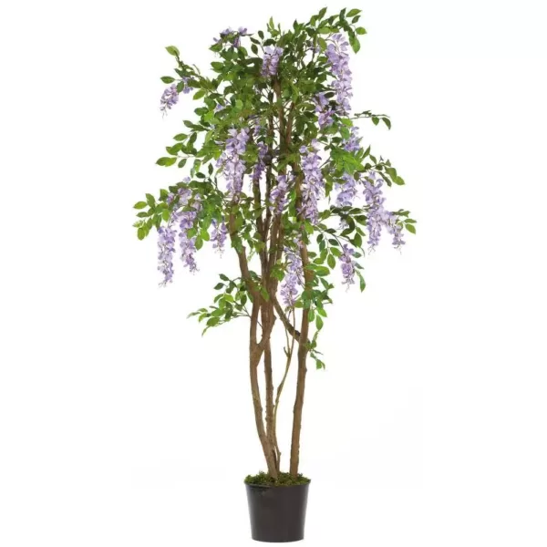 Nearly Natural 5 ft. Wisteria Silk Tree
