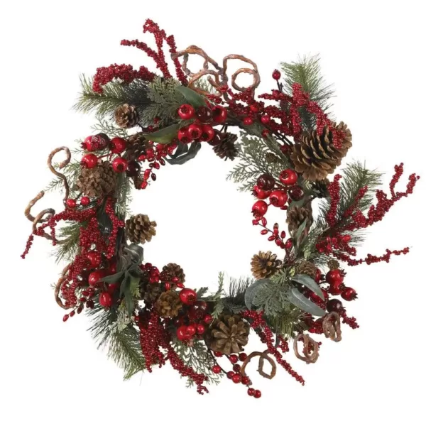 Nearly Natural 24in. Assorted Berry Wreath