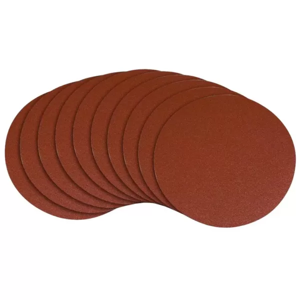 POWERTEC 12 in. 100 Grit PSA Aluminum Oxide Self Stick Sanding Disc (10-Pack)