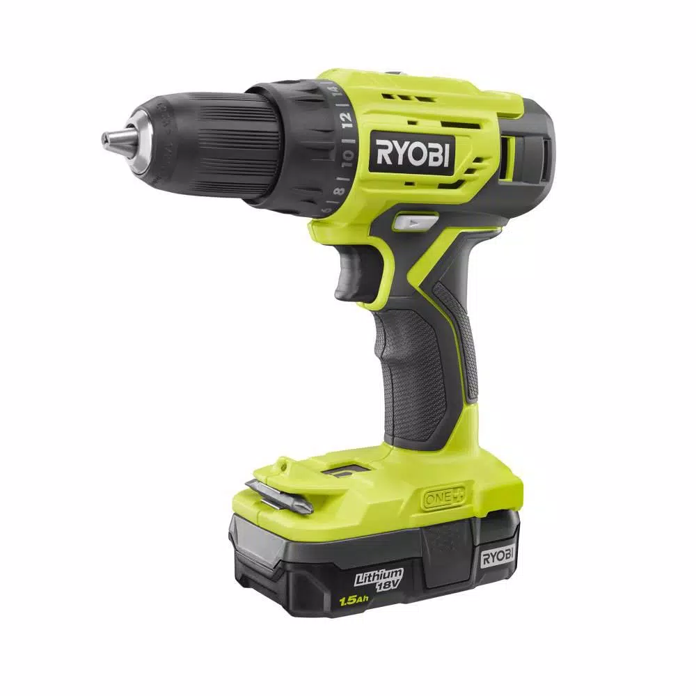 Lithium-Ion Cordless 1/2 in Ryobi 18-Volt ONE Drill/Driver Kit P215K 