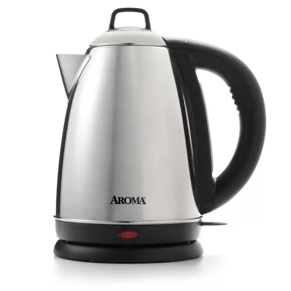 AROMA Hot H20 X-Press 6-Cup Stainless Steel Cordless Electric Kettle