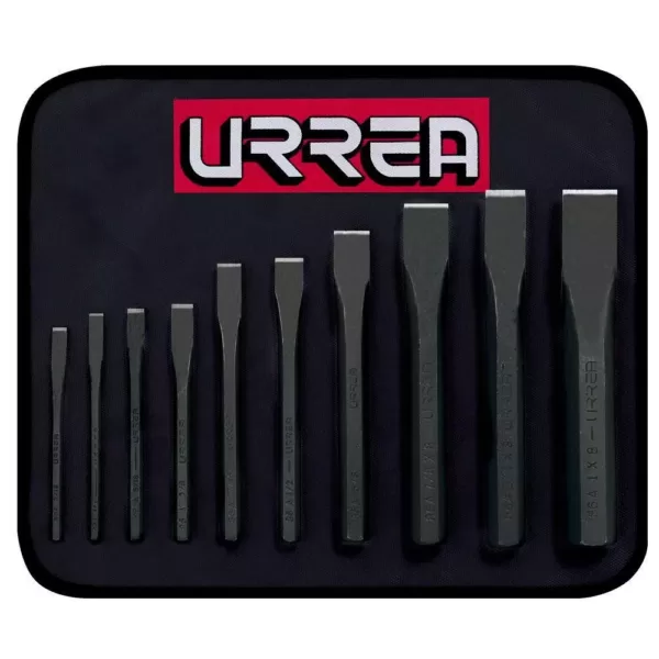 URREA 3/16 in. to 1 in. Chisel Set (10-Piece)