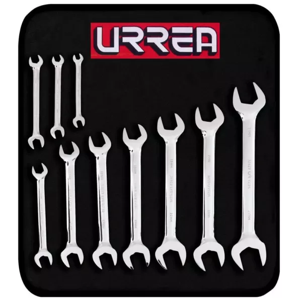 URREA Metric Open End Chrome Wrench Set (6-Piece)