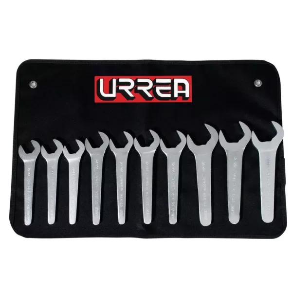 URREA 19mm to 38mm Metric Service Wrench Set (10-Piece)